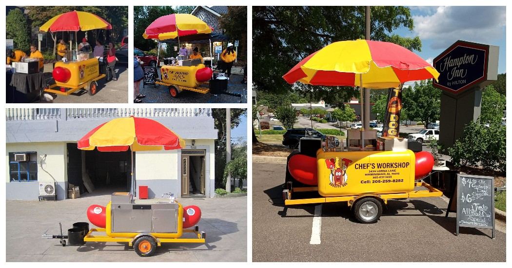 ETO hot dog cart with grill and fryer